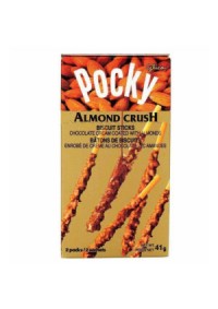 Bâtons De Biscuits Pocky Par Glico - Crème Au Chocolat et Amandes Croquantes 41G